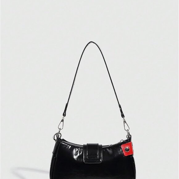 Women's Y2k Star Embroidery Shoulder Bag Mini Chain Hobo Handbag Purses - Picture 6 of 7